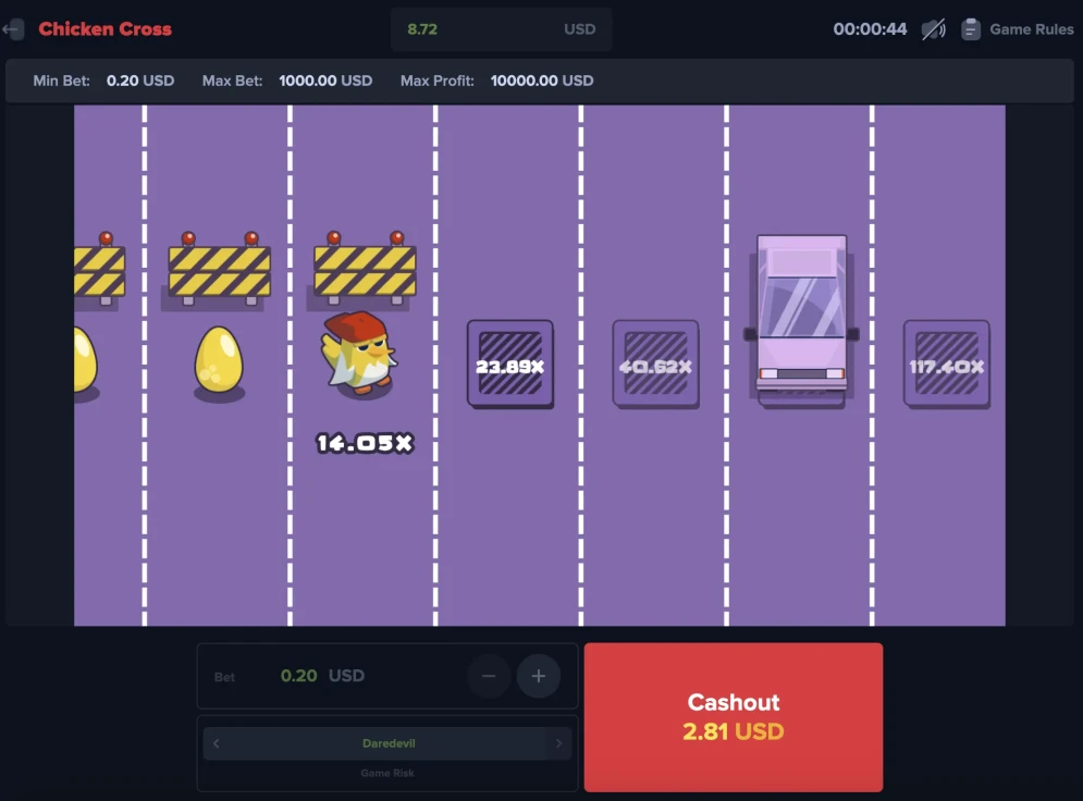 Chicken Cross Game